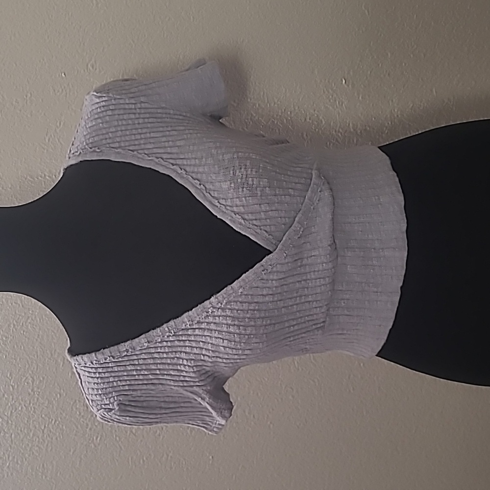 Urban Outfitters Ribbed Wrap Cropped Tee